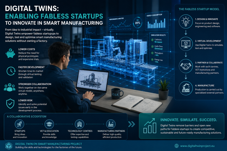 Digital Twins: Enabling Fabless Startups to Innovate in Smart Manufacturing